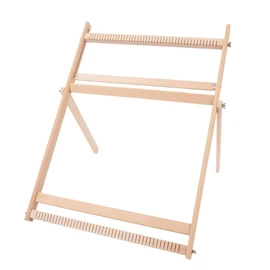 Weaving Looms with Stand, Wooden Multi-Craft Weaving Loom Kit Adjustable Weaving Frame Solid Wood Blanket Scarf DIY Loom Sewing Machine, for Handkerchiefs, Cup Holders, Drawstring Bags