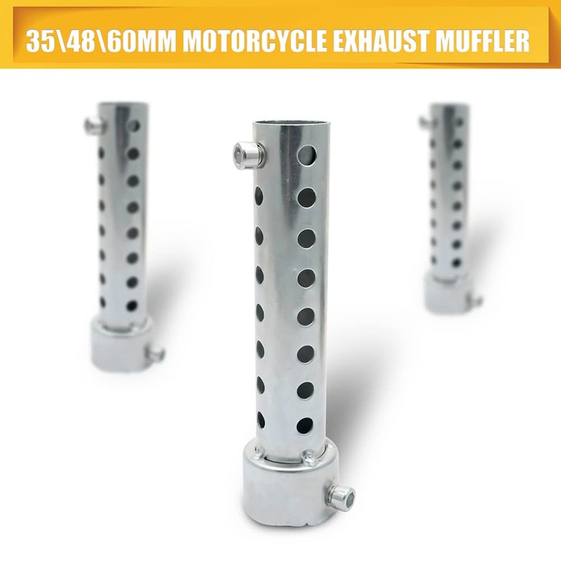Baceyong 1 x 60 mm universal motorcycle exhaust silencer pipe,