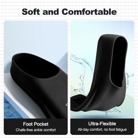 Odoland Swimming fins, training fins for adults and children, short diving fins, men and women for training in swimming or snorkelling