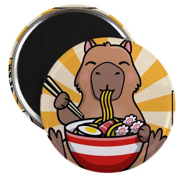 CafePress Capybara Magnets 2.25" Round Magnet, Refrigerator Magnet