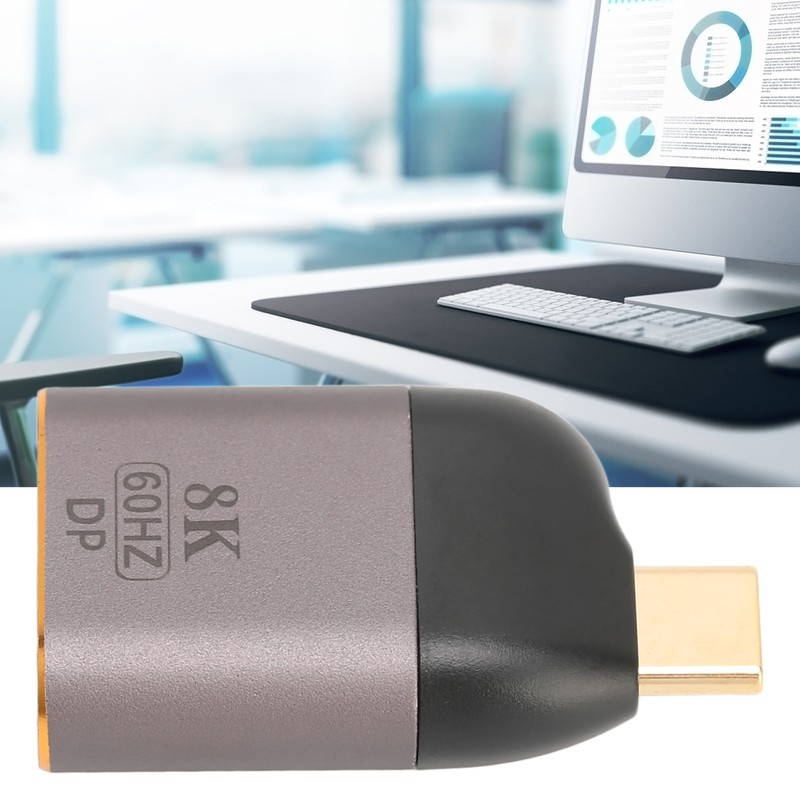 USB C to DisplayPort Adapter 8K 60Hz 8.1Gbps HBR3 DisplayPort