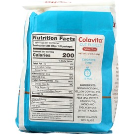 Colavita Gluten Free Cut Fusilli Pasta, 12 Ounce (Pack of 12)