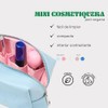 SARELLY, Mini Cosmetiquera para Maquillaje, Divisiones Interiores, Piel Vegana, Color