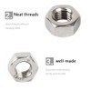 2Pcs M24 Hex Nut Stainless Steel Metric Thread Hex Lock