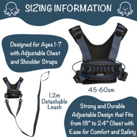 Hobbledehoo Active Childs Harness, Ensuring Everyday Safety and Supporting SEN Autism Safety Awareness for Toddlers and Children Aged 1-7 Years (Blue)