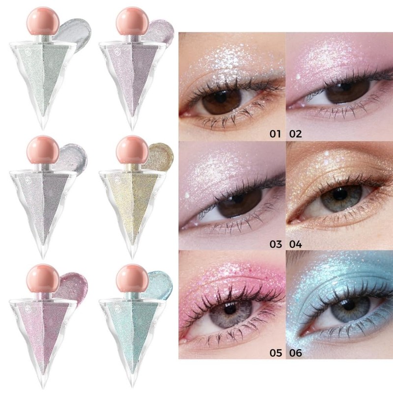 LiangNiShi Liquid Eye Shadow, Glitter, Tear Bag Makeup, Liquid Eye