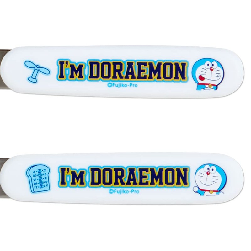 Sanrio 878901 Doraemon Character Spoon & Fork Set for Kids,
