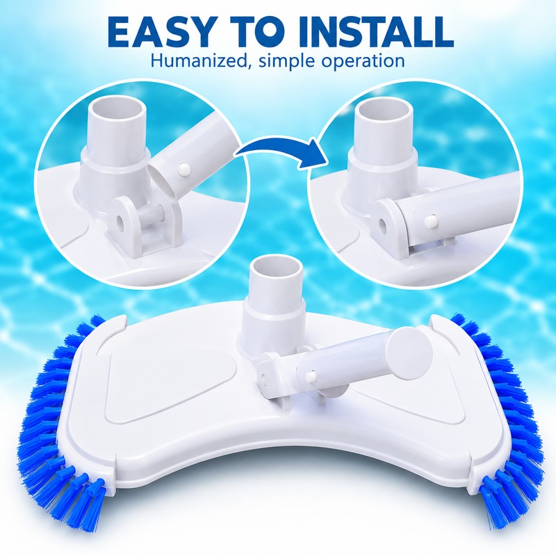 12 Inch Curved Pool Vacuum Head with Side and Bottom