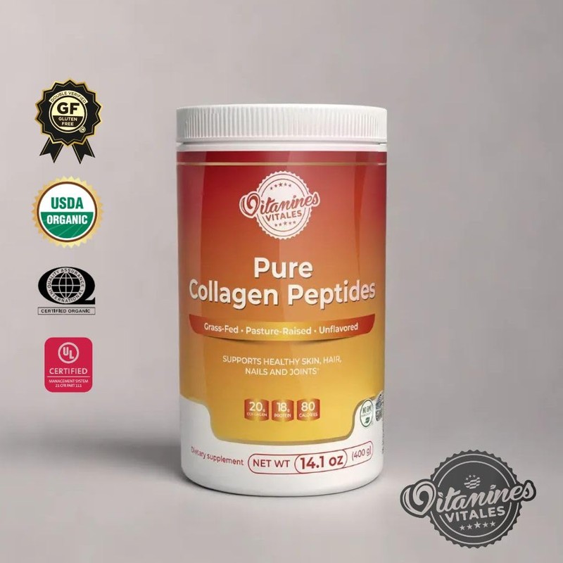 Vitamines Vitales Pure Collagen Peptides – Grass-Fed Hydrolyzed Collagen Powder