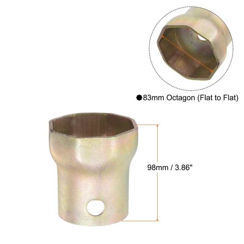 sourcing map Spindle Nut Socket 83mm 8 Point Wheel Bearing