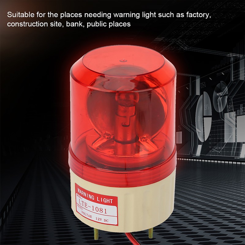DC 12V Flash Rotary Warning Light Alarm Lamp Factory Construction