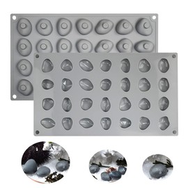 mostsom Silicone Molds Stone Shape, Non-Stick Food Grade Silicone Molds for Chocolate, Candy, Jelly, Ice Cube, Dog Treats, Cupcake Baking Mould (Stone M)