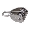 CNBTR M25 Silver 304 Stainless Steel 25mm Swivel Double Pulley