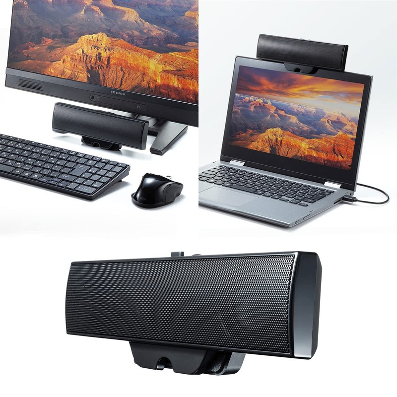 Sanwa Supply (サンワサプライ) USB Power Sound Bar Speaker MM-SPL11UBKN Black