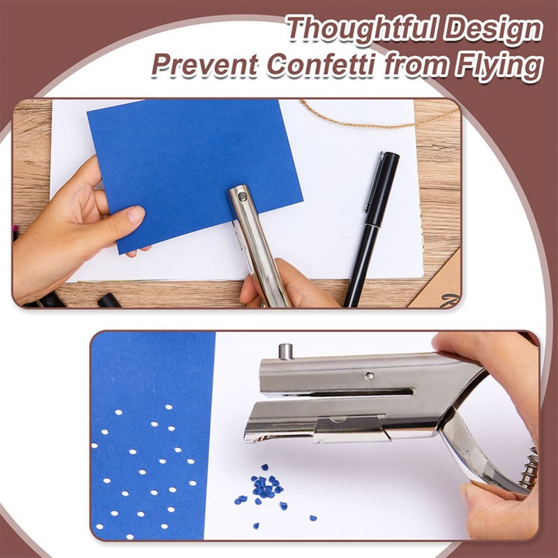 Heavy Duty Hand Held Hole Punch 6mm Dia Round Single