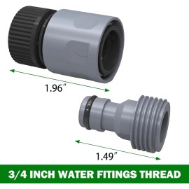 Connect Garden Hose Quick Connector 3/4 Inch Plastic Garden Hose Quick Connect Fittings