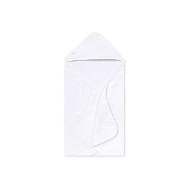 Burt's Bees Baby - Hooded Towel, Absorbent Knit Terry, Super Soft Single Ply, 100% Organic Cotton (Cloud White)