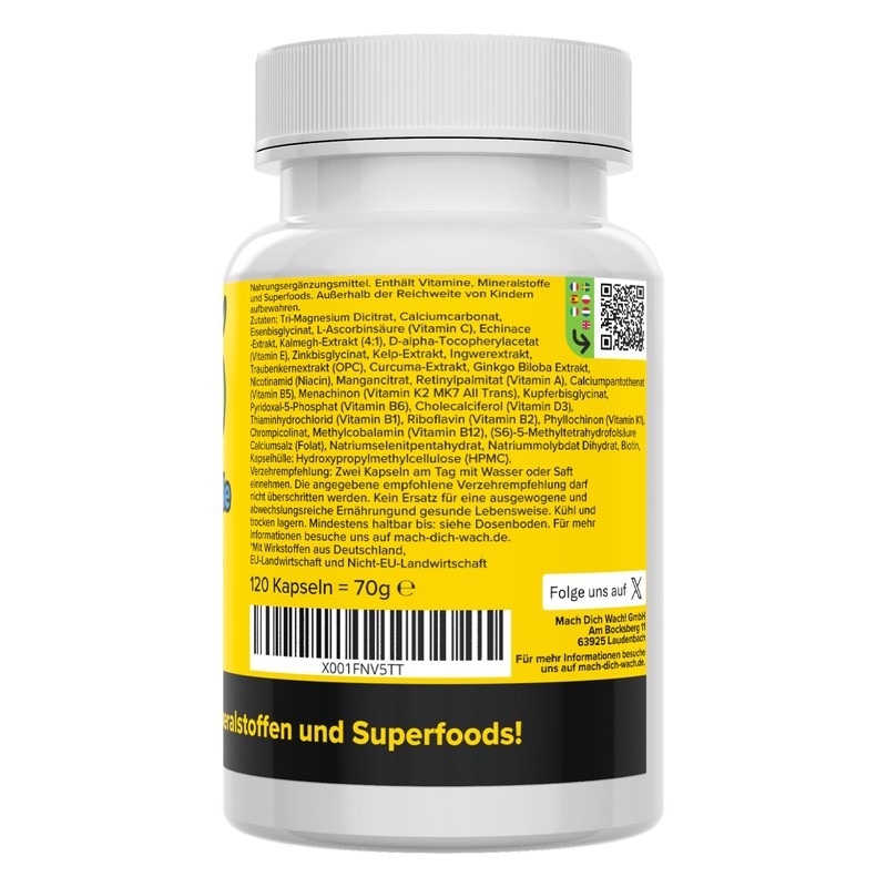 Complete Complex Capsules - All A-Z Vitamins & Minerals -