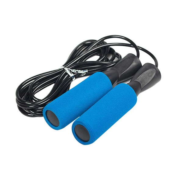 Emoly Adjustable Jump Rope with Carrying Pouch - Cardio Jumping Rope for Men, Women, and Children of All Heights and Skill Levels （Blue）