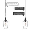 AIBISOD Glass Pendant Lights for Kitchen Island 2 Pack, E26