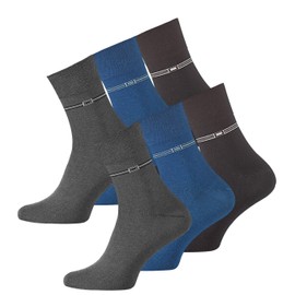 6 Pair Mens Cotton Quarter Socks, without elastic cuff, seamless toes(handlinked toes)
