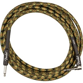 Fender Professional Instrument Cable 18.6ft Straight-Angle Woodland Camo - 1 Pack