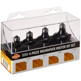 CMT 80004 4Piece Roundover Router Bit Set 1/4" Shank