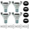 MustBee 4 Sets NPT Iron Air Hose Fitting, Universal Coupling,