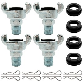 MustBee 4 Sets NPT Iron Air Hose Fitting, Universal Coupling, Chicago Fitting