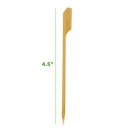 GUSTO [100 Pack] 4.7 inch Wooden Paddle Picks, Bamboo Skewers - Toothpicks For Cocktails, Grilling, Appetizers, Fruits, Barbeque and Sandwiches -(Formerly Comfy Package)