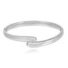 MILAKOO 4mm Silver Waterdrop Multi-layer Cross Wire Bangle Teardrop Hinged
