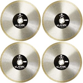 Slayer Continuous Rim Diamond Blade - Tile Blade - 7 Inch - BUNDLE - 4 Blades