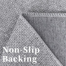 Zacoo 4x6 Rug for Living Room Washable Rugs Modern Area Rug for Bedroom Solid Rug Non Slip Carpet Throw Rugs Stain Resistant Ruggable Rugs Office Rug Classroom Rug 4'x6' Grey