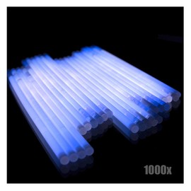 KNIXS 1000 x Arm Glow Sticks - Glacier White/White Luminous Includes 1000 x 3D Connectors and 20 x Ball Connectors and 7 Hole Connectors, Professional Quality for 15 Years, Glowstick / Glow Stick -