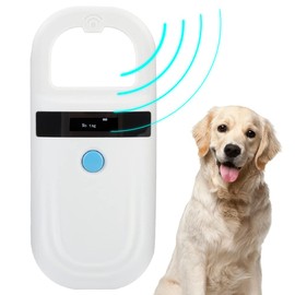 Watris Veiyi Dog Microchip Reader, Pet Microchip Scanner with OLED Display Screen, Pet Chip ID Scanner Supports FDX-B (ISO11784/11785) and EMID Microchips, for Animal Management