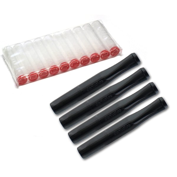 Denicotea 4 x Zigarettenspitzen Standard Schwarz