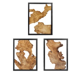 NAHARO Modern Wood Wall Decor- Natural wood Handcrafted Rustic Charm for Your Home - Perfect for Living Room, Bedroom,Kitchen,or Office