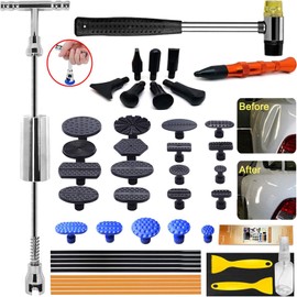 Manelord Car Dent Puller - Auto Body Dent Repair Tool, Dent Repair kit with Slide Hammer T bar Dent Puller for Car Body Hail Dent Removal Dent Remover Automobile Body Repair