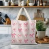 LUVADIAN Coquette Tote Bag, Pink Preppy Tote Bag, Trendy Pink