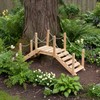 Shine Company 4963N Decorative Cedar Wood Garden Bridge with Side