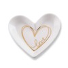 Kate Aspen Shaped Ceramic with Gold Foil Trinket Dish, Love