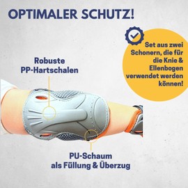 Best Sport Unisex's Knee/Elbow Guard Pads-Black, Large