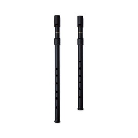 SMARTWOODI Set of 2 Irish Whistles Matte Black Key of C & D ABS