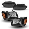 oEdRo Headlight Assembly Compatible with 2001 2002 2003 2004 Tacoma