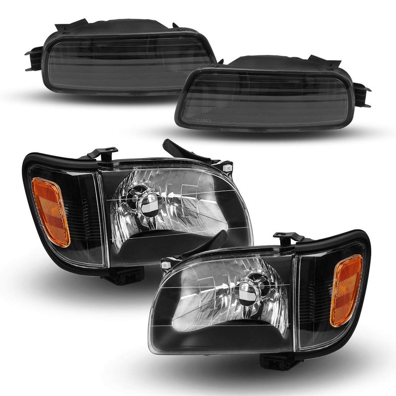 oEdRo Headlight Assembly Compatible with 2001 2002 2003 2004 Tacoma