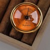Gold Round Glass Analog Hygrometer for Humidors for Guitar Violin