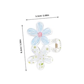 FRCOLOR 6 Pcs Flower Claw Clips for Women Versatile Hair Lifting Clips for Daily Wear Special Events Cute Decorative Accessories Purple Yellow White