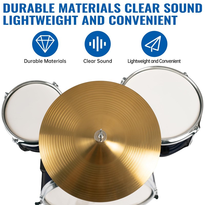 MOSEN Drum Set 3-Piece Beginner Drum Set Junior Drum Kit