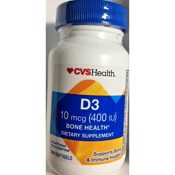 CVS Health Vitamin D3 Softgels 400IU, 100CT