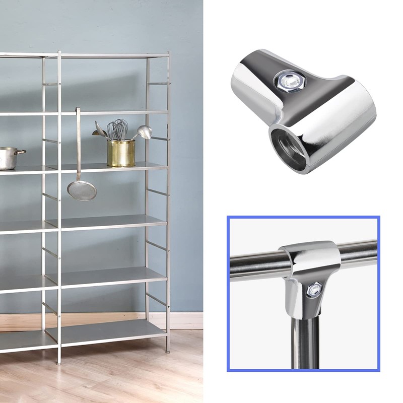 Micro Traders Display Rack Clamp Tee Rod Pole Support Bracket